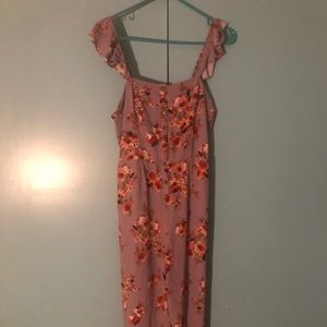Purple flower jumpsuit